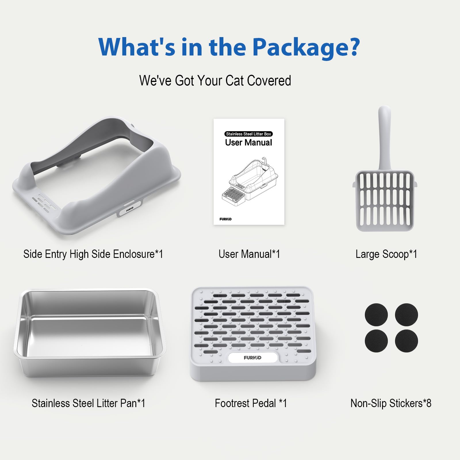 Furkid xl large-capacity dimensions suited for big or multiple cats.