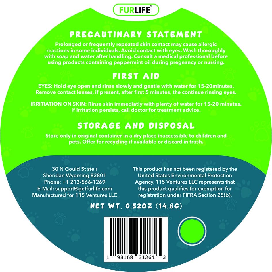 FurLife green dog tag on collar demonstrates easy clip-on attachment for any collar.