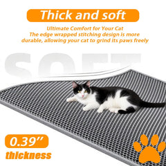 FURLINGDA cat litter mat with non slip base enhances stability during use