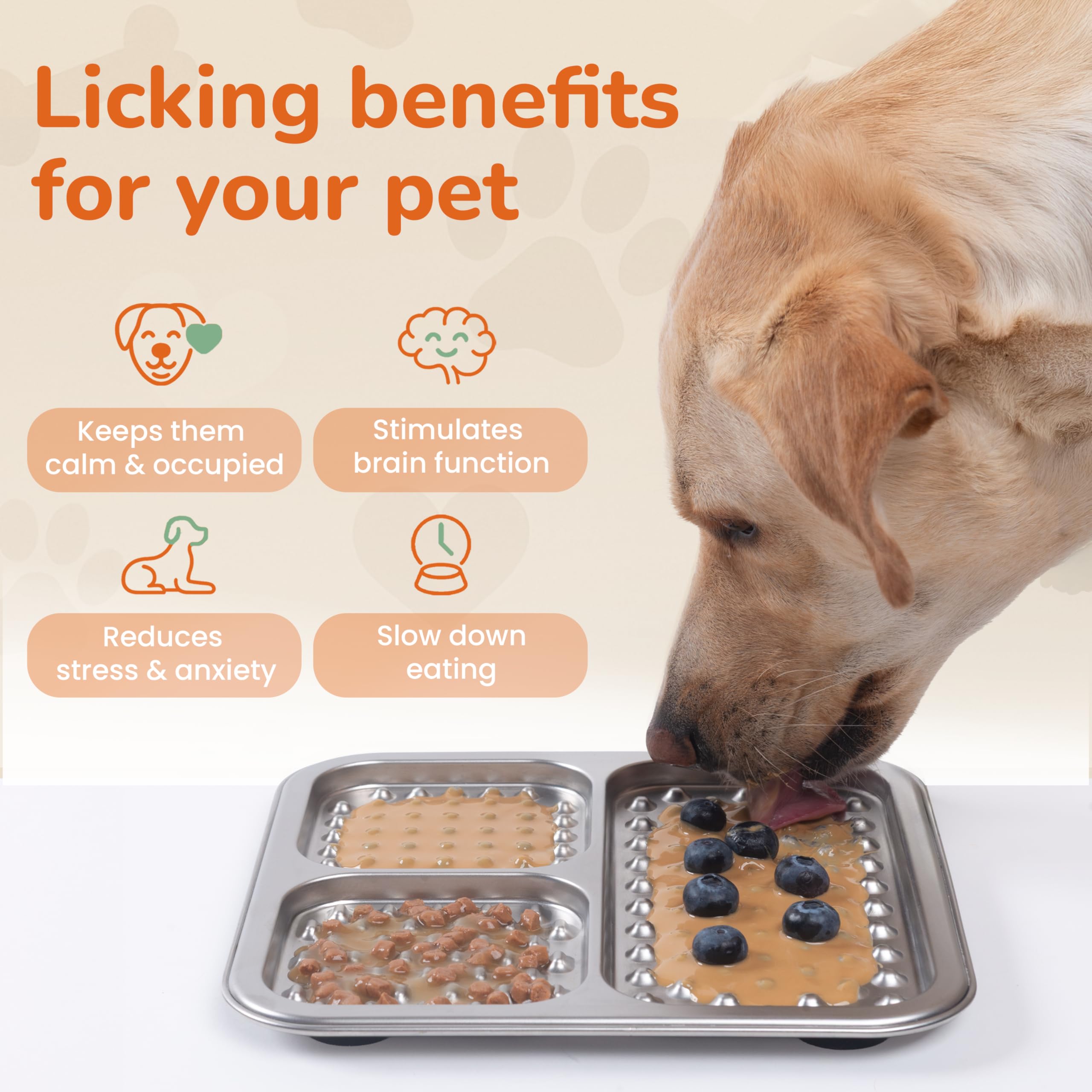Furlithix lick mat with secure suction cups prevents slipping during bath time.