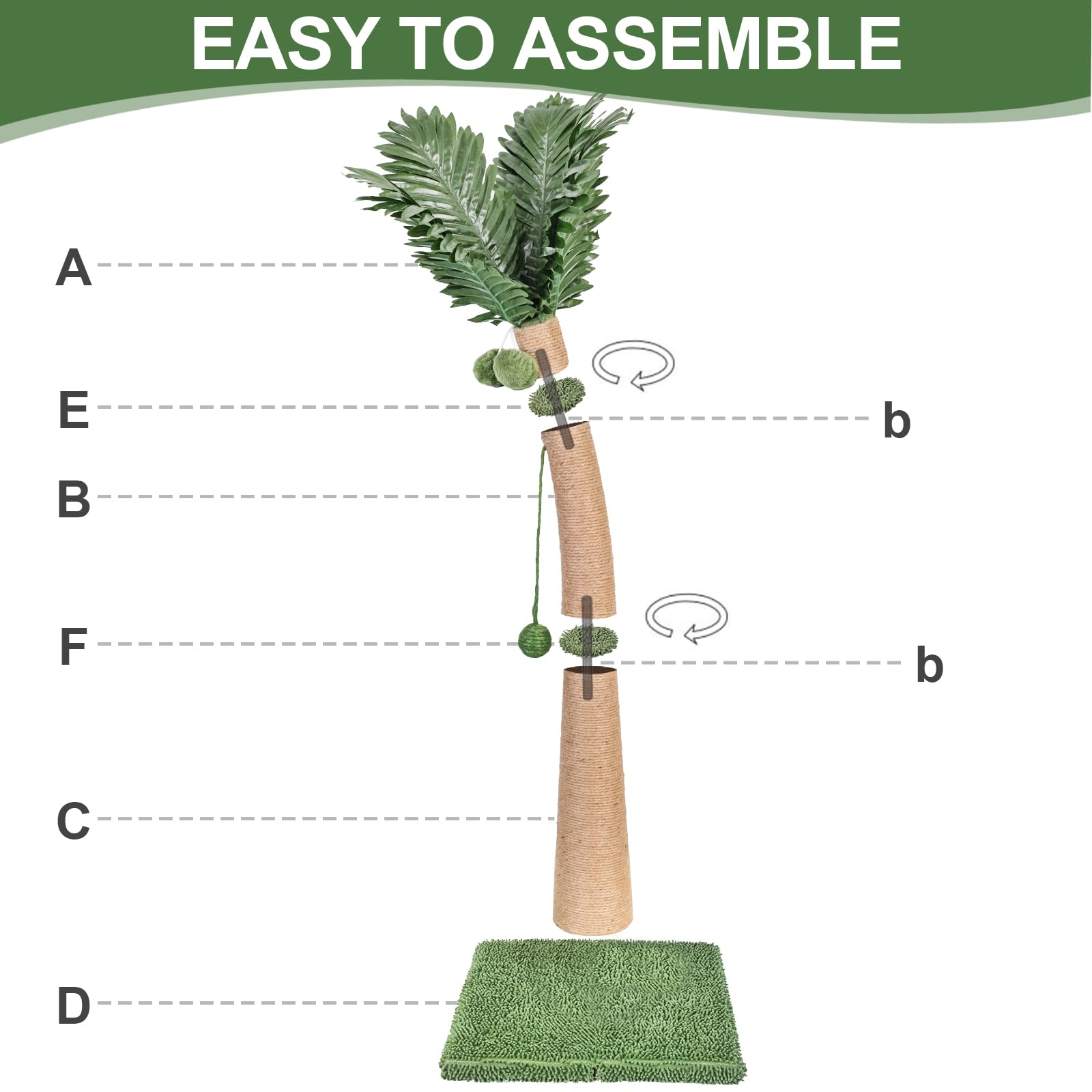 Furlogy multi-combinable palm tree design creates larger playgrounds.