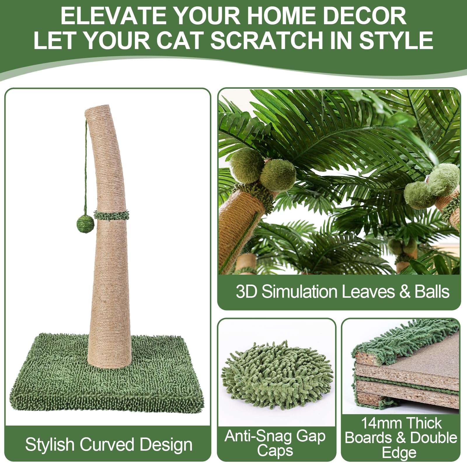 Furlogy tall cat tree supports climbing, stretching, and play.