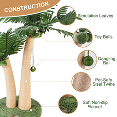 Furlogy two curved posts cat scratcher design supports natural stretching.