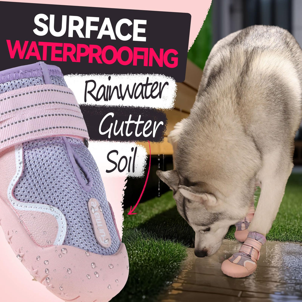 Furmate dog shoes bottom sole anti-slip for stable traction on slippery surfaces.