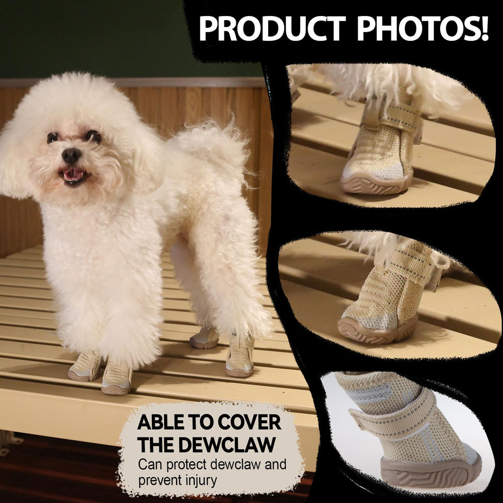 Furmate dog shoes small beige size1 detail complements lightweight use.