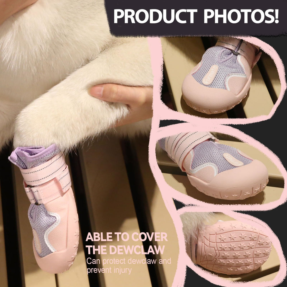 Furmate dog shoes sole grip in action on trails for safer outdoor adventures.