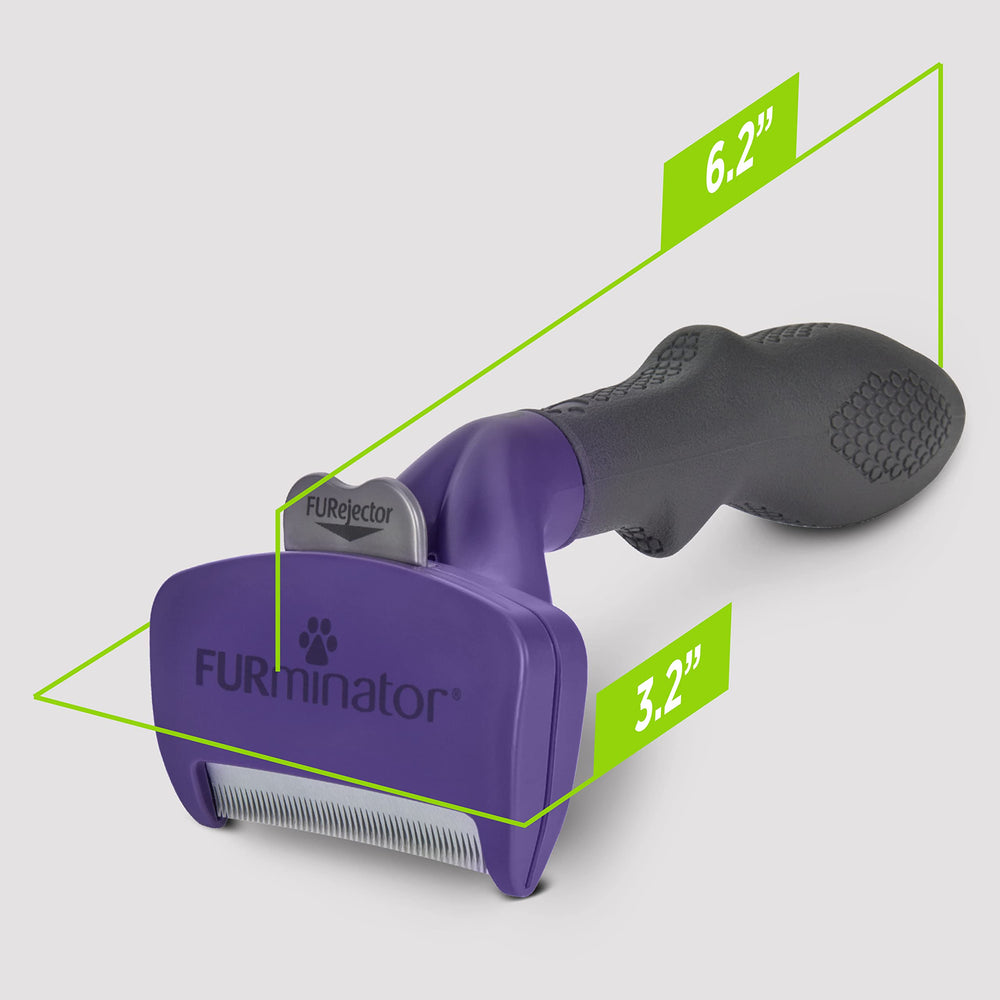 FURminator at-home grooming-session demonstrates an easy-care routine reducing mess.