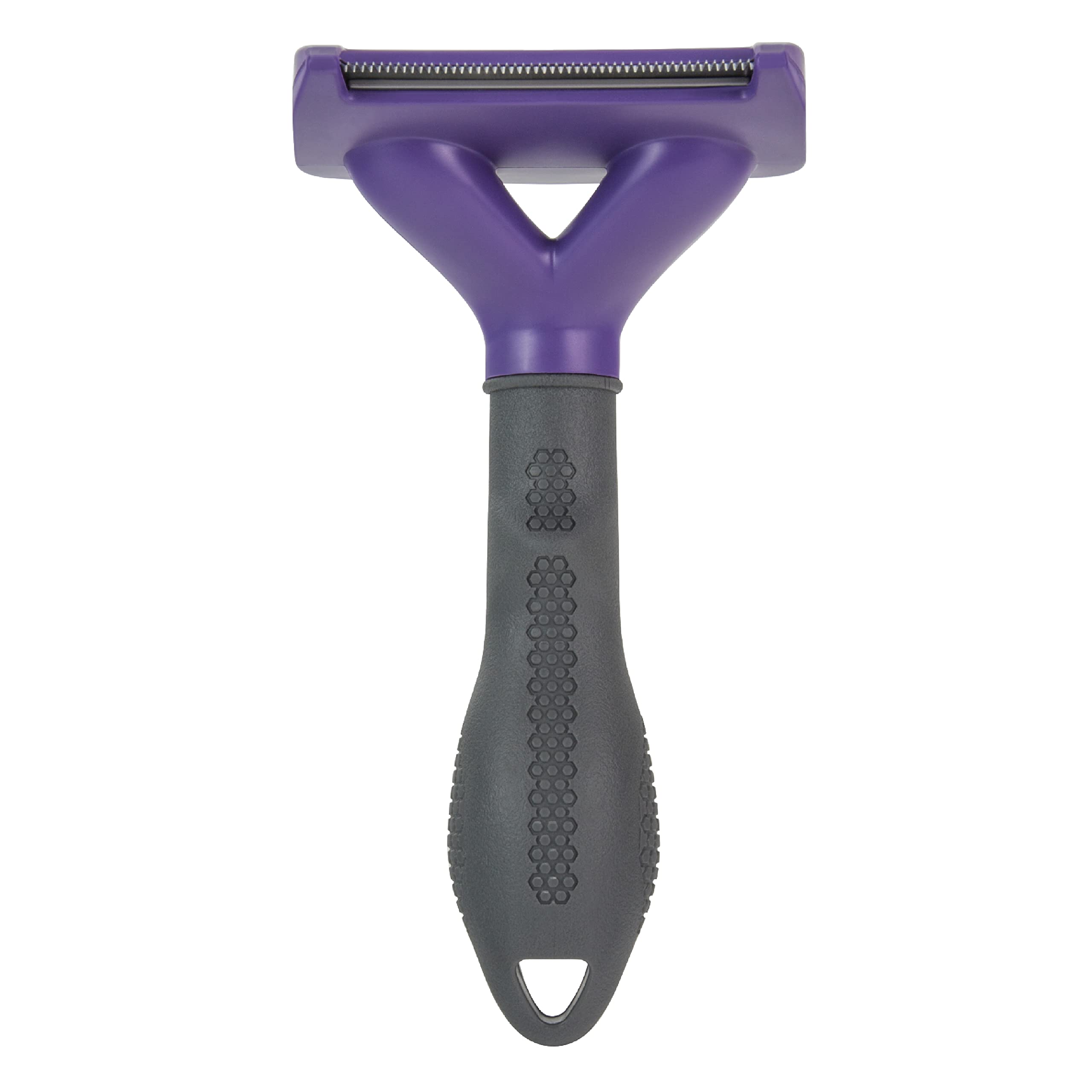 FURminator deShedding tool topcoat removal demonstrates safe loose hair and undercoat removal.
