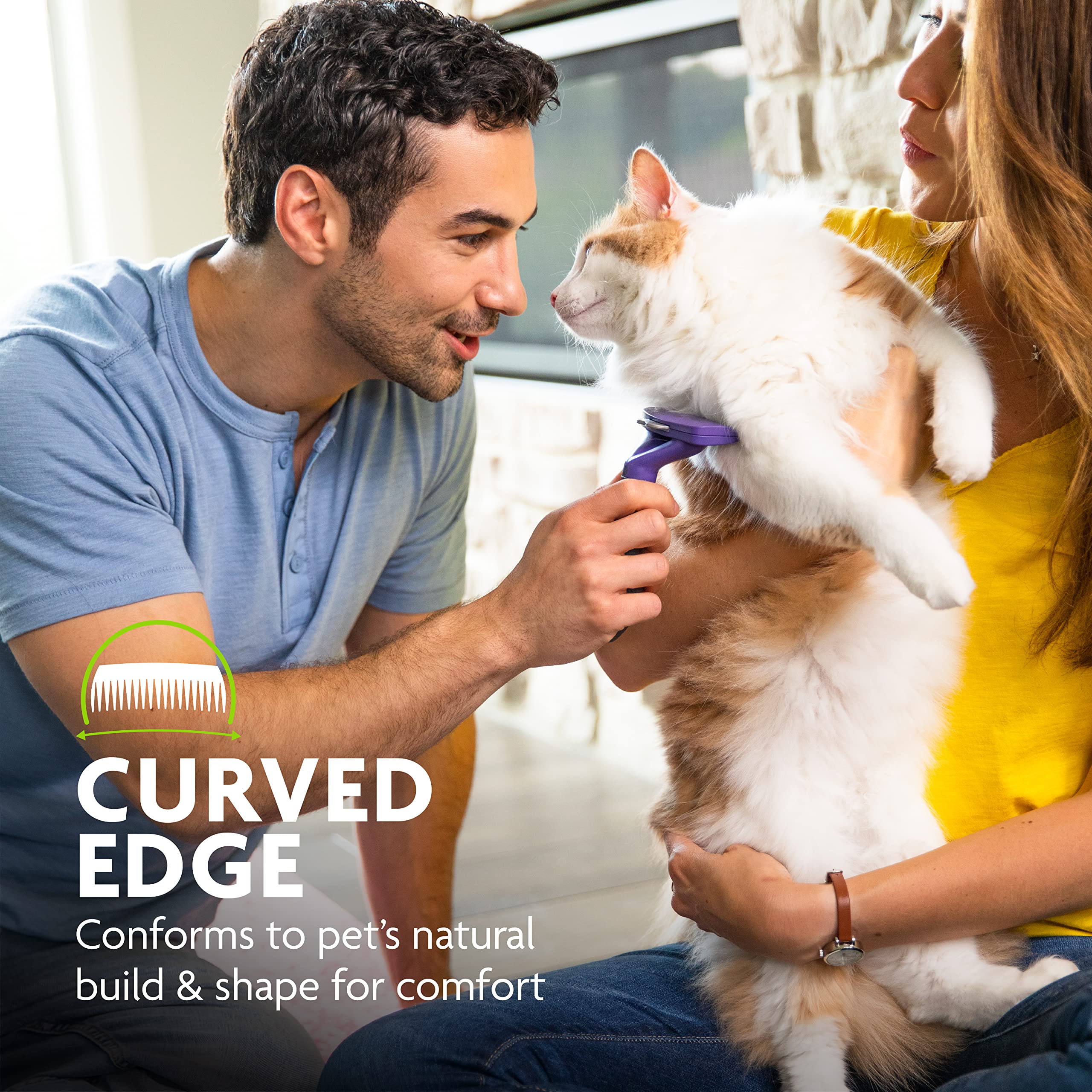 FURminator deShedding tool undercoat removal highlights thorough grooming for long-haired cats.