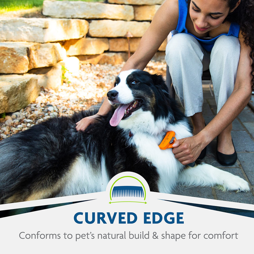 FURminator skin-safe design supports gentle grooming on sensitive skin