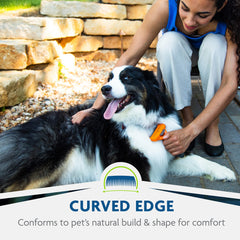 FURminator skin-safe design supports gentle grooming on sensitive skin