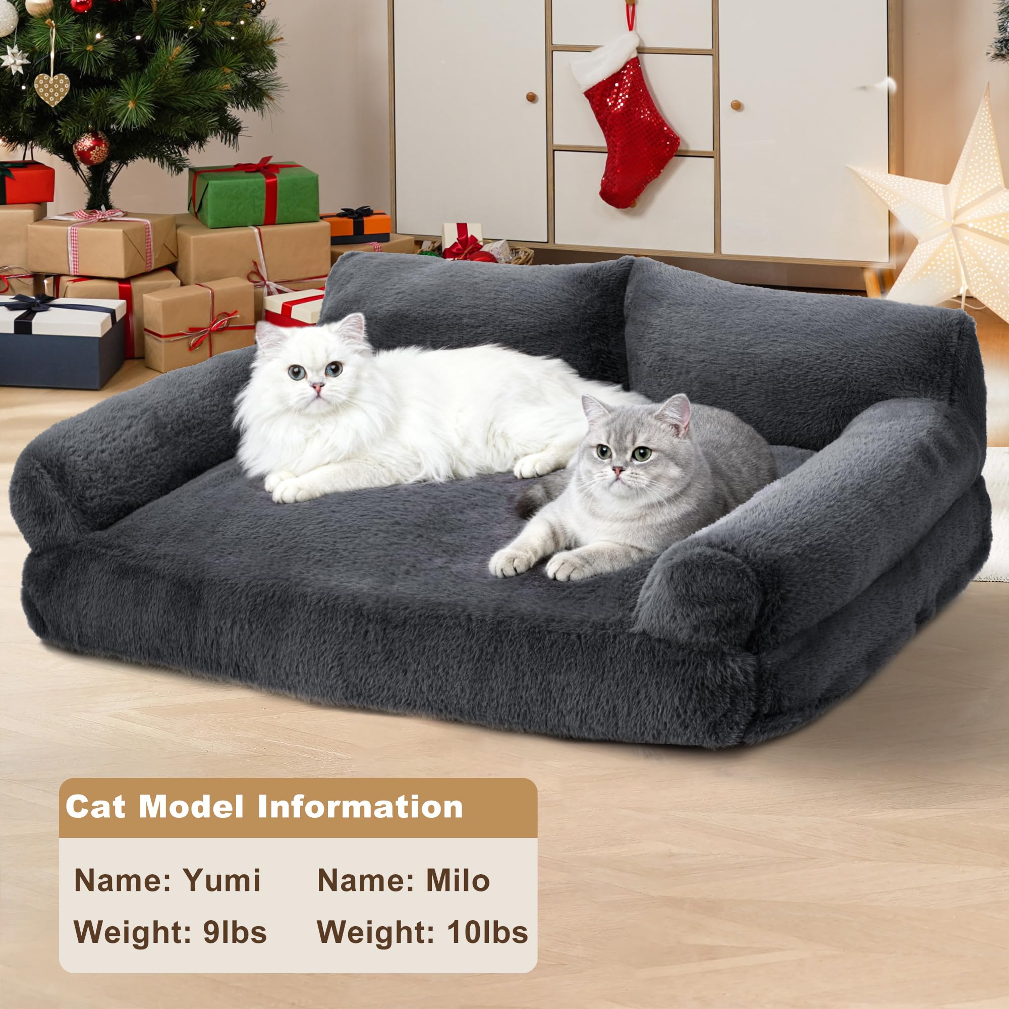 FURMORENE cat bed-removable-washable-cover close-up indicating easy-care cleaning.