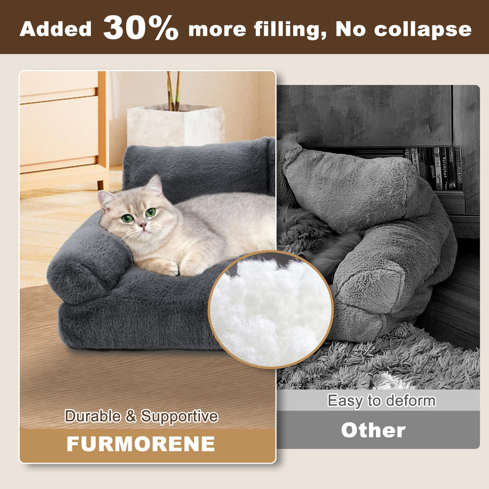 FURMORENE cat bed showcasing sturdy stitching for long-lasting daily lounging