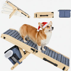 FurnPulse 2025 wood dog ramp with wide surface provides confident, joint-friendly access.
