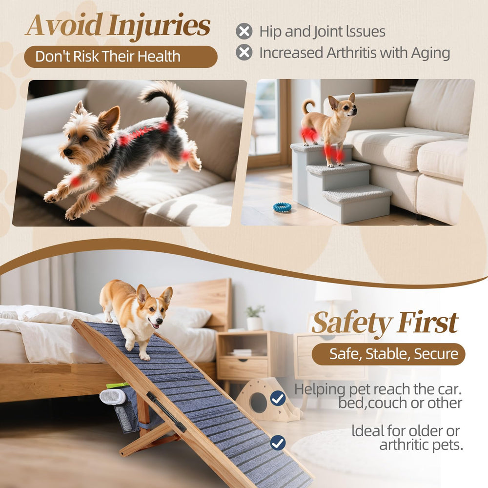 FurnPulse heavy-duty 400 lb ramp demonstrating stability for large dogs.