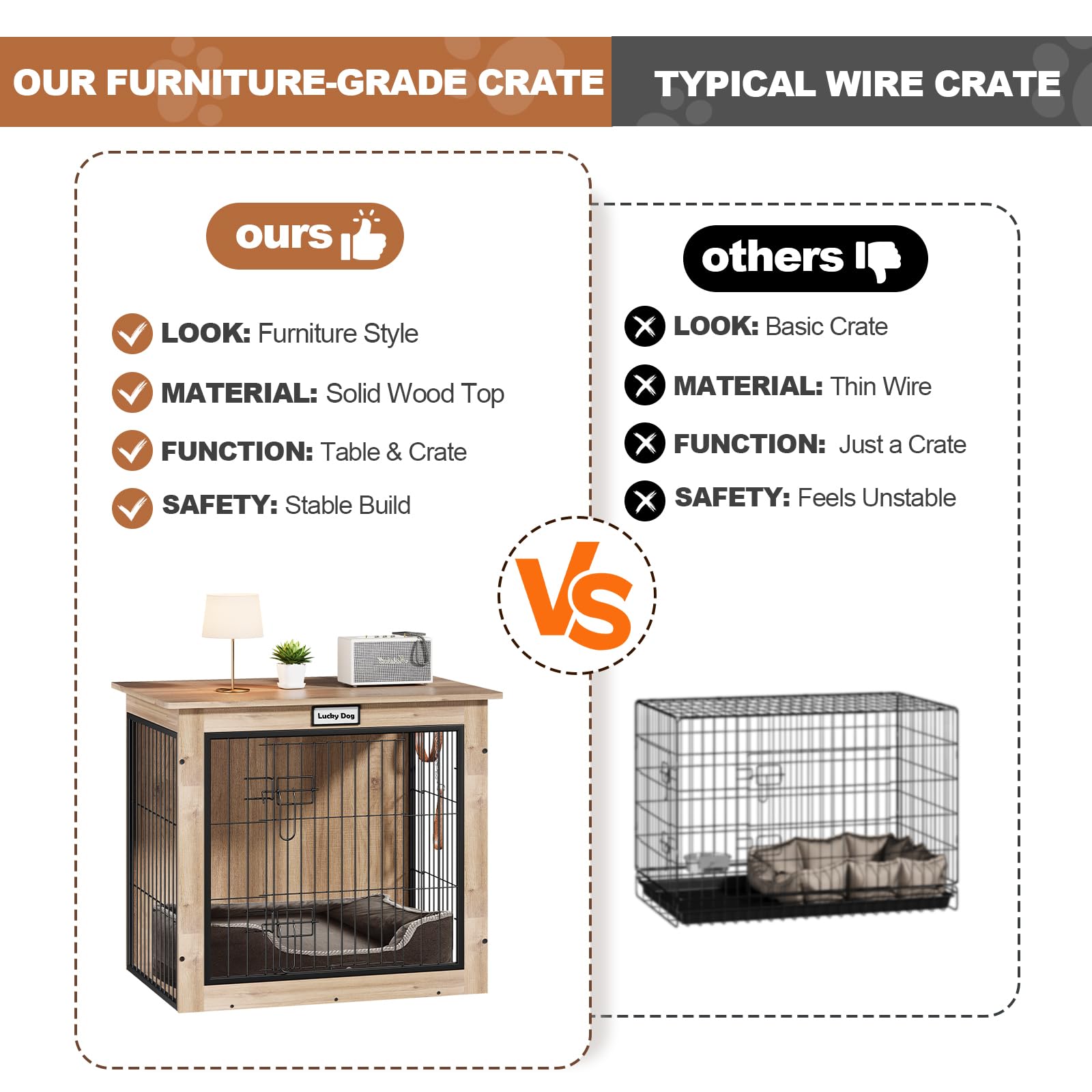 FurnPulse spacious den design reduces anxiety with cozy indoor kennel.