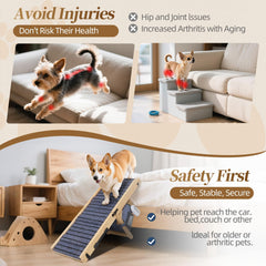 FurnPulse 4-level adjustable height ramp fits couch, bed, and car setups.