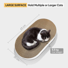 FUROZY cat scratcher with organic catnip leaf attracts cats for engaging play