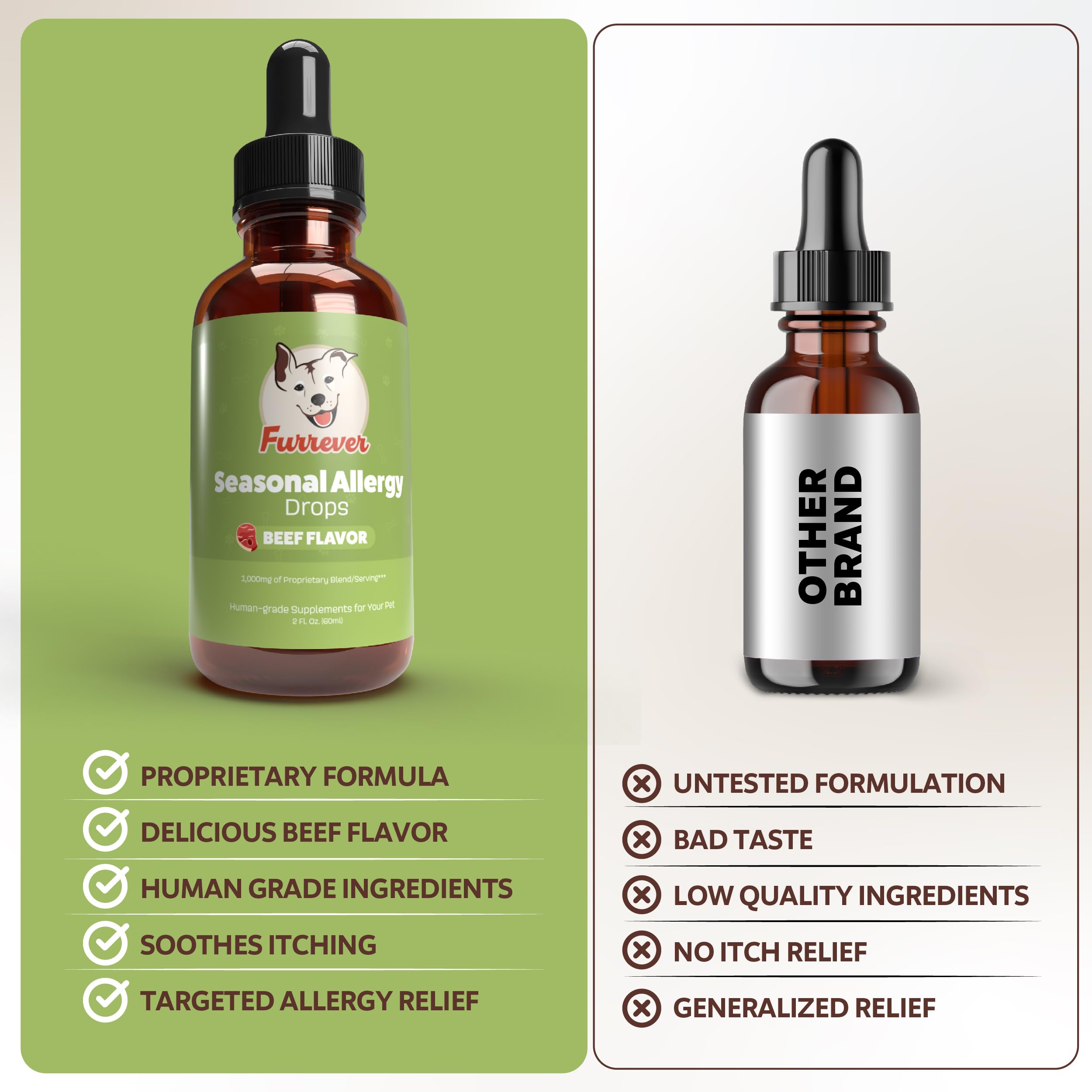Furrever immune support drops bolster pet health during seasonal changes.