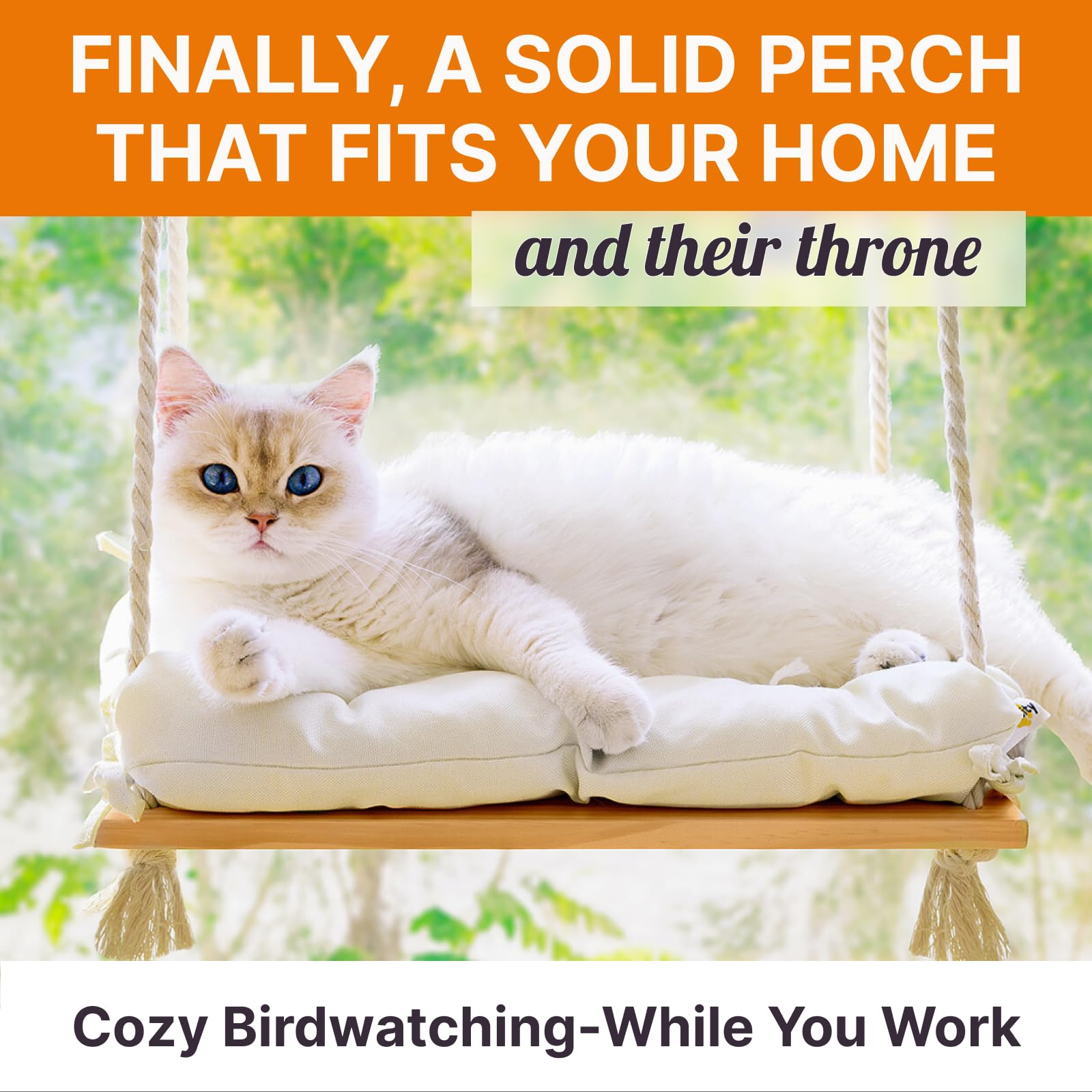 Furrfinity cat window perch suction cups showing rugged grip for 42 lb load