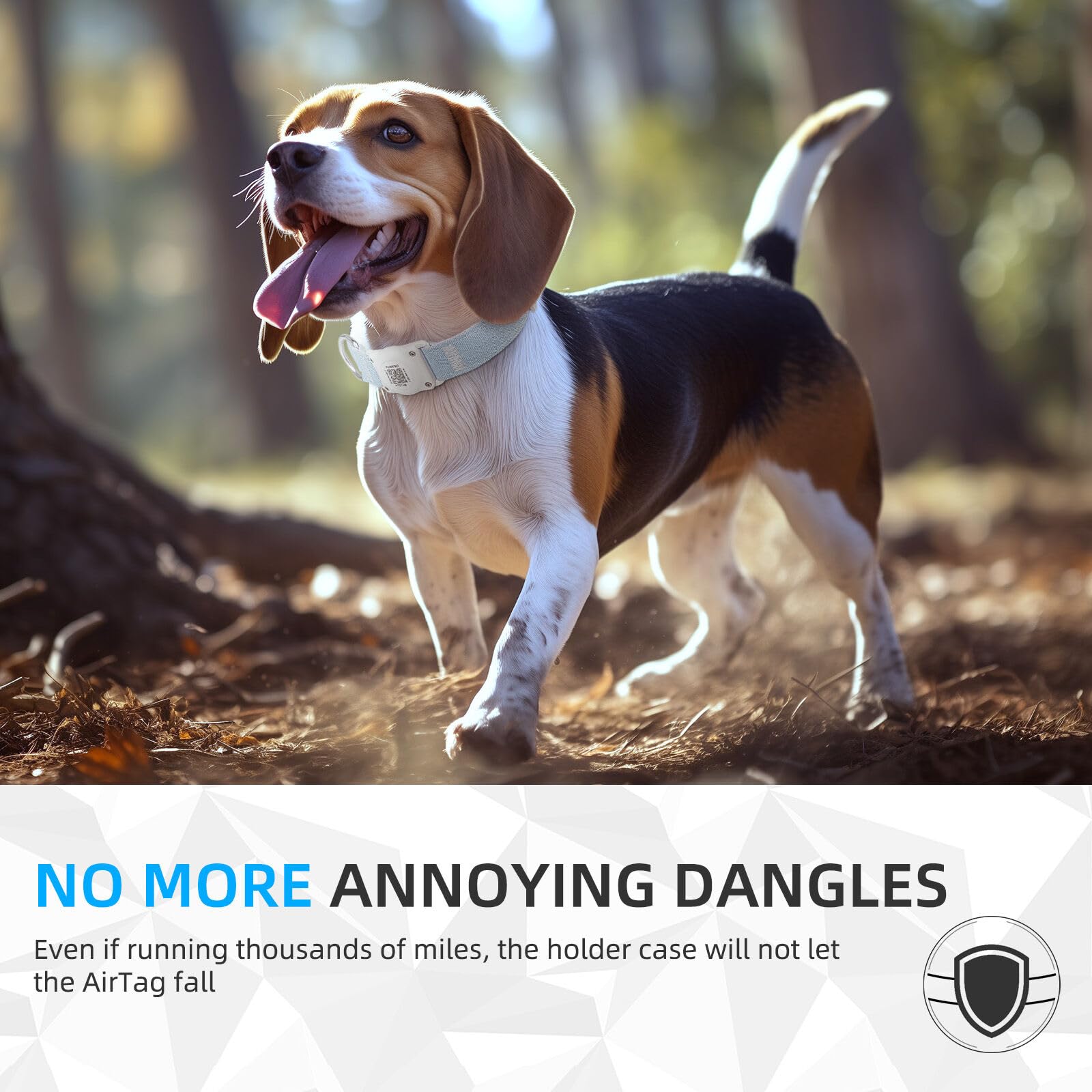 Furrigo Airtag Dog Collar adjustable sizes fit small to large dogs securely.