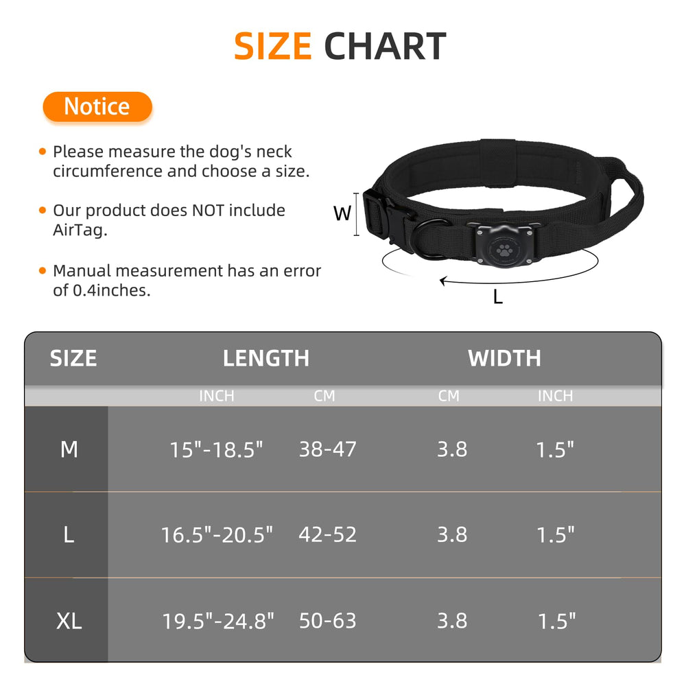 Furrigo dog collar with enlarged control handle for easier handling