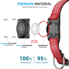 Furrigo Upgraded AirTag Dog Collar with reflective stitching for better night visibility.