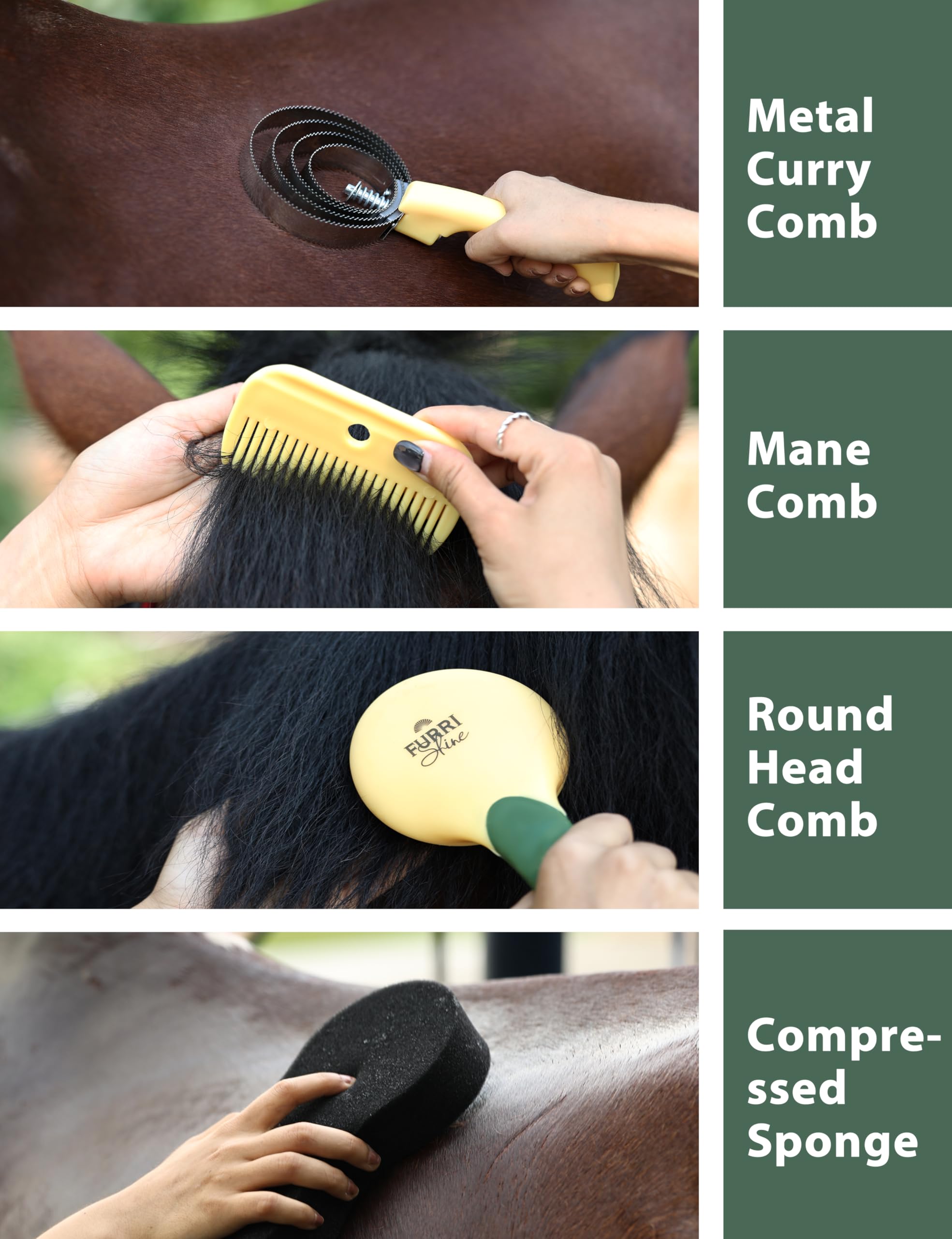 Furrishine body brush for gentle cleaning and even coat coverage