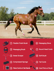 Furrishine grooming kit detailed brush set for effective de-shedding and detangling.