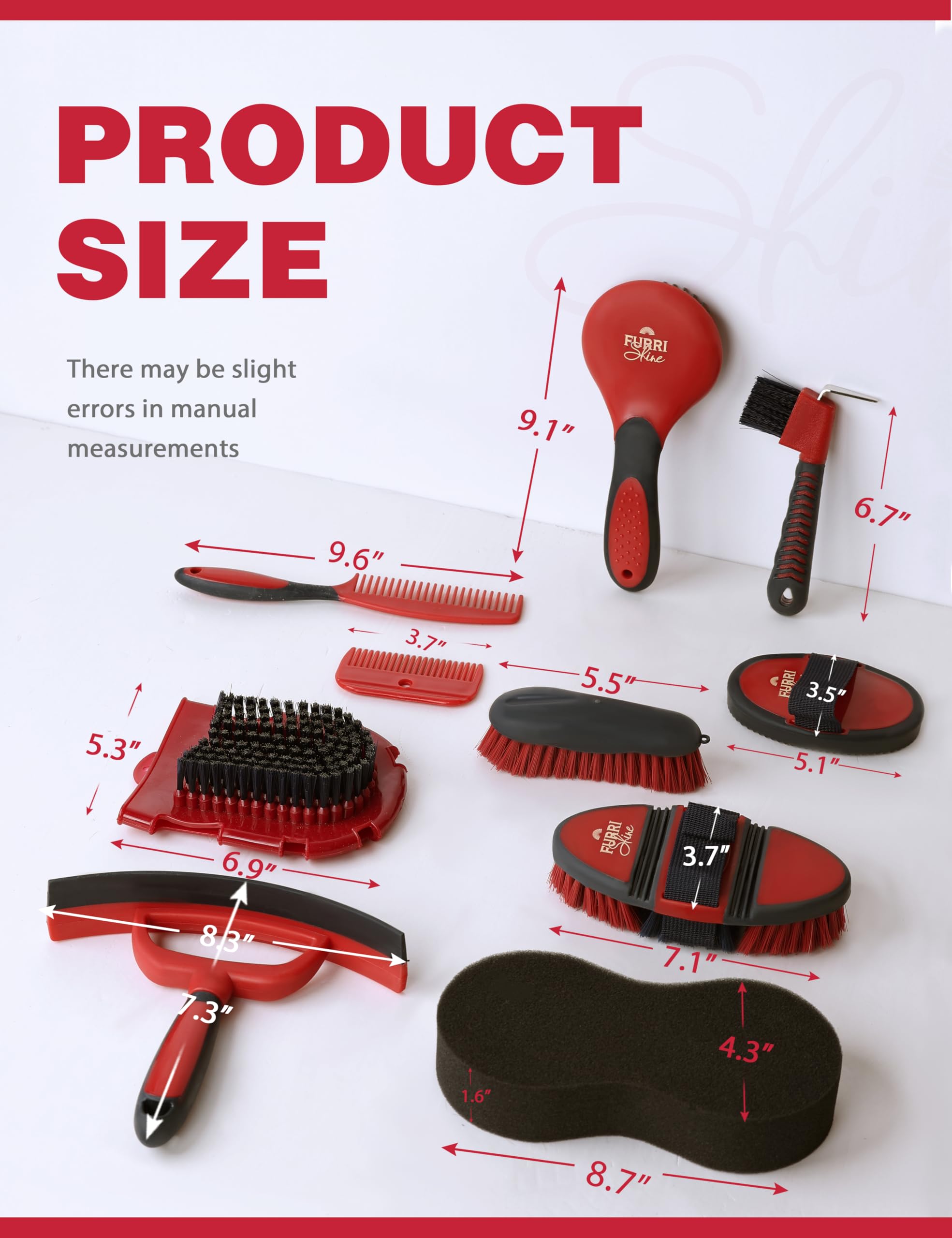Furrishine hoof pick with brush clears debris safely.