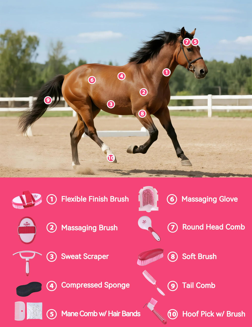 Furrishine soft brush closeup highlights gentle detangling and skin-friendly bristles.