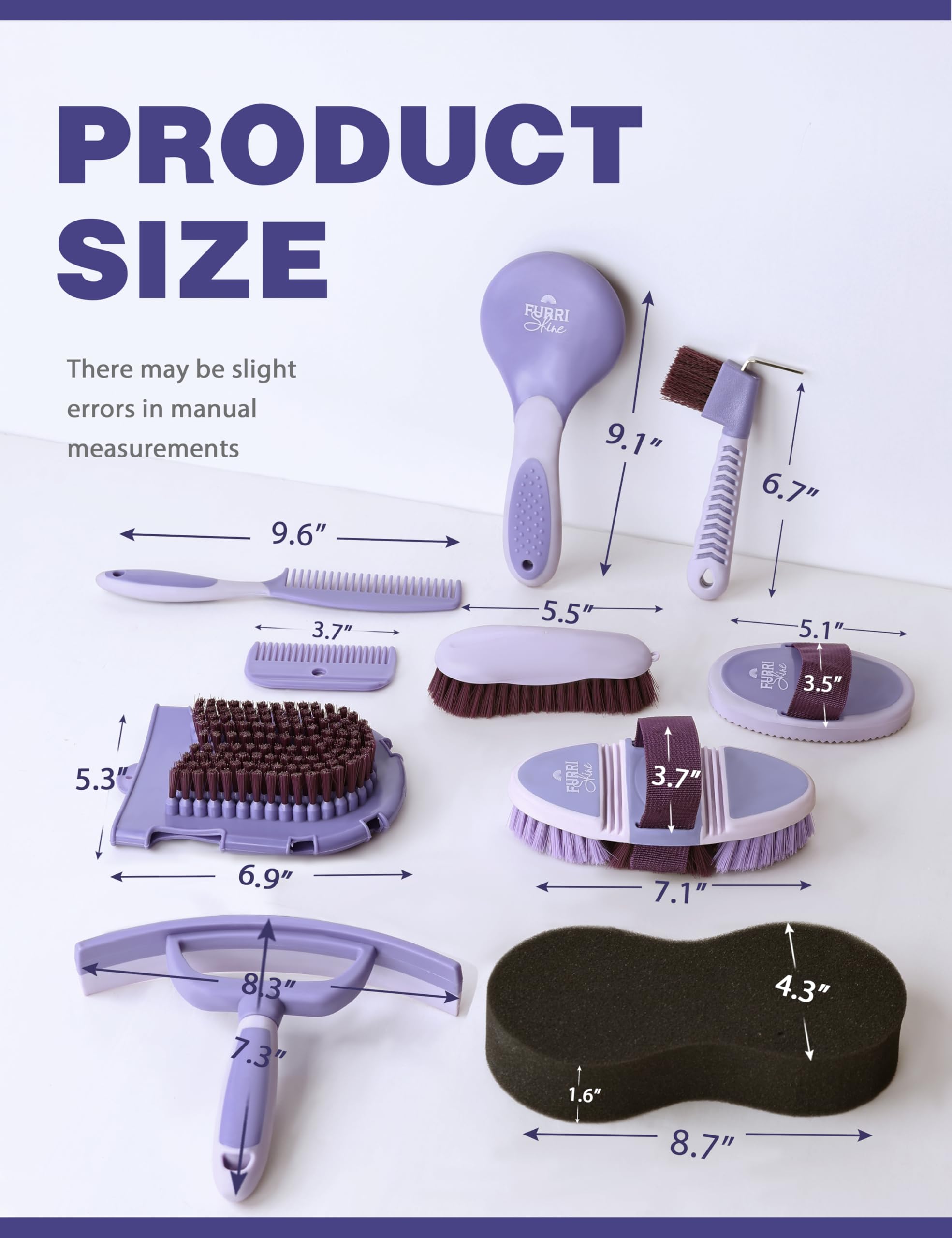 Furrishine hoof-pick with brush for safe hoof care.