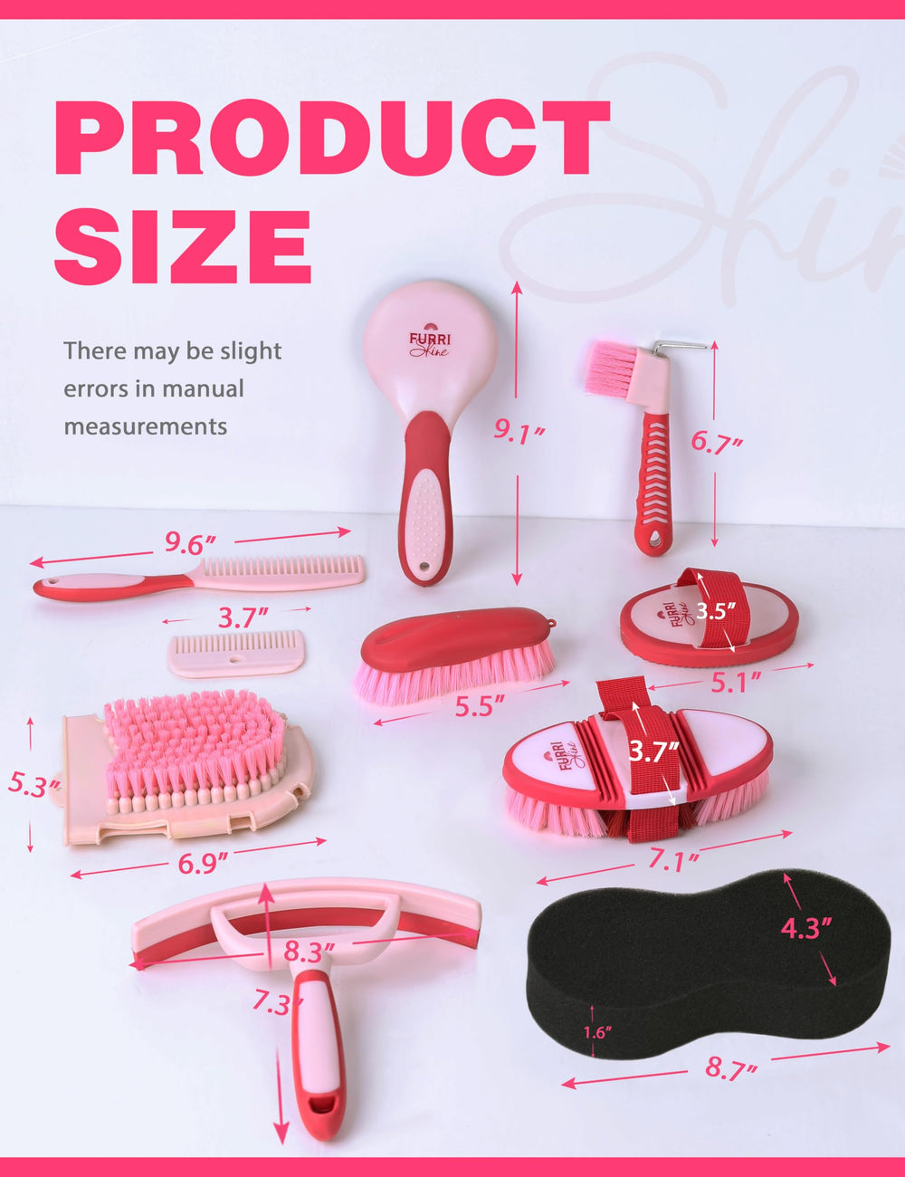 Furrishine pink garnet kit in use demonstrates outdoor grooming convenience.