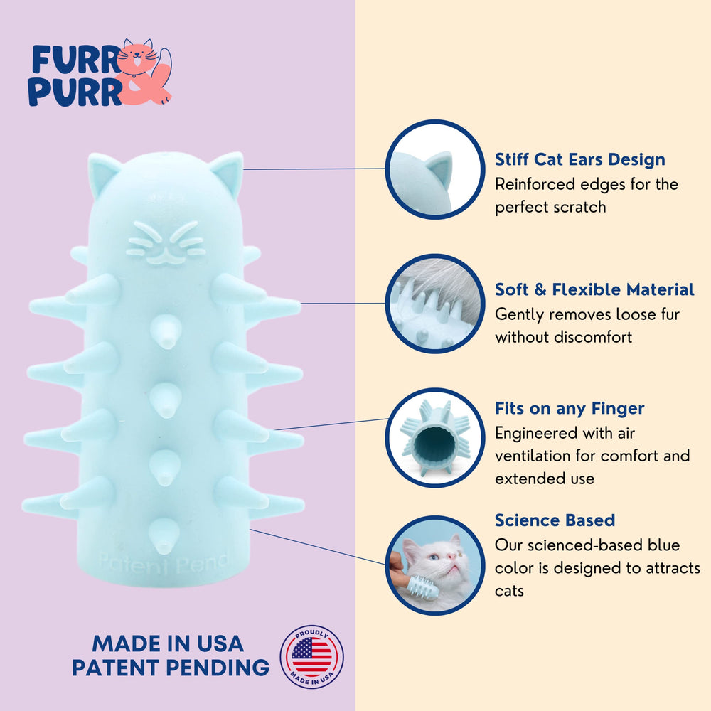 Furr&Purr cat brush set Made in USA tag highlights domestic production.