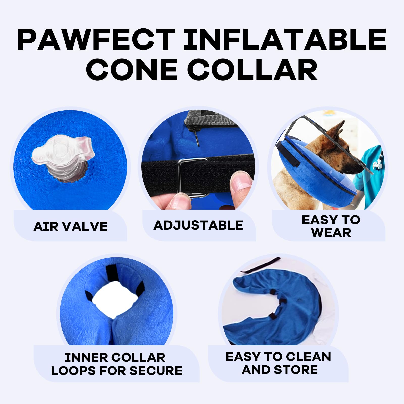Furrtripsy adjustable-strap collar ensures fit from M to XL