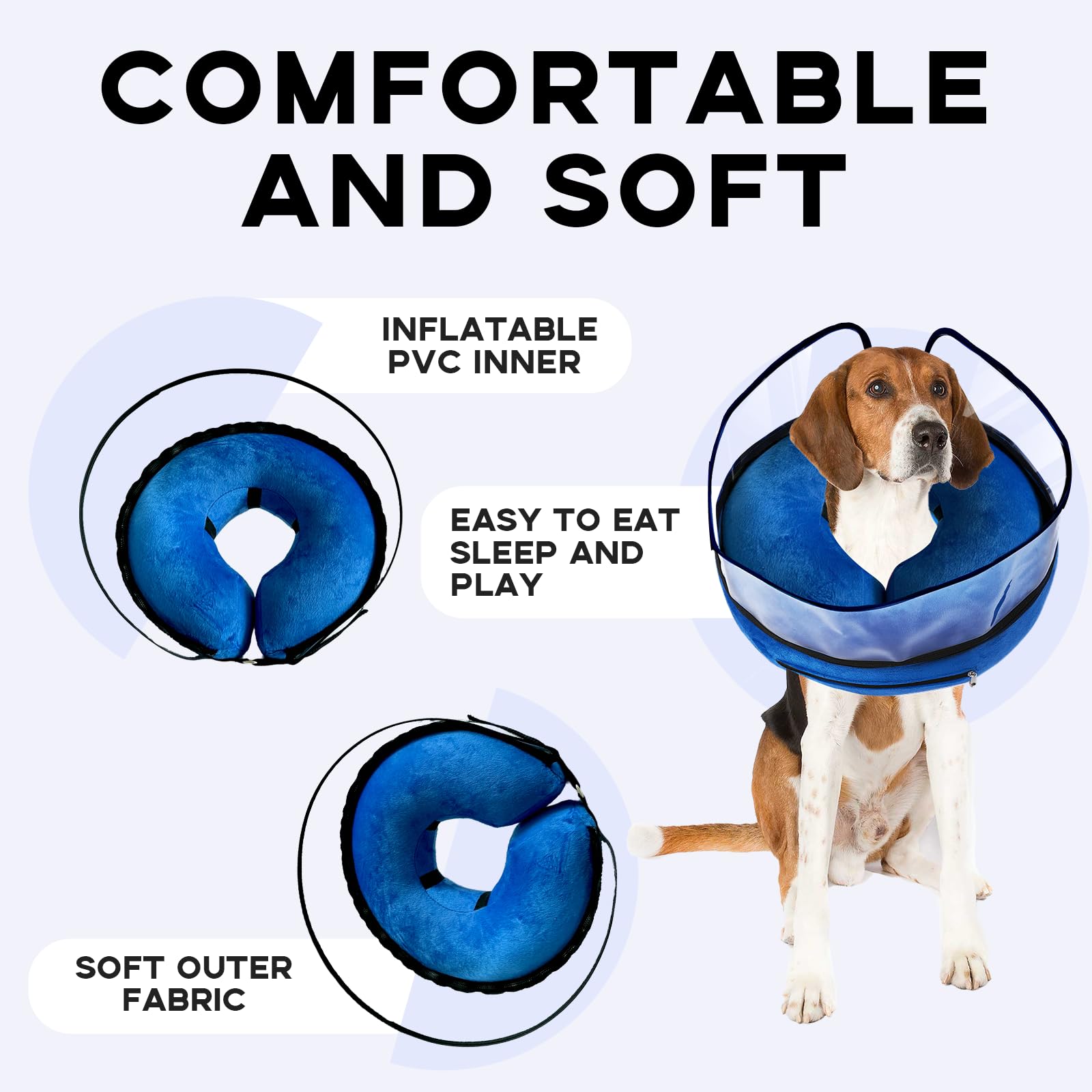 Furrtripsy blue shield provides clear visibility during recovery