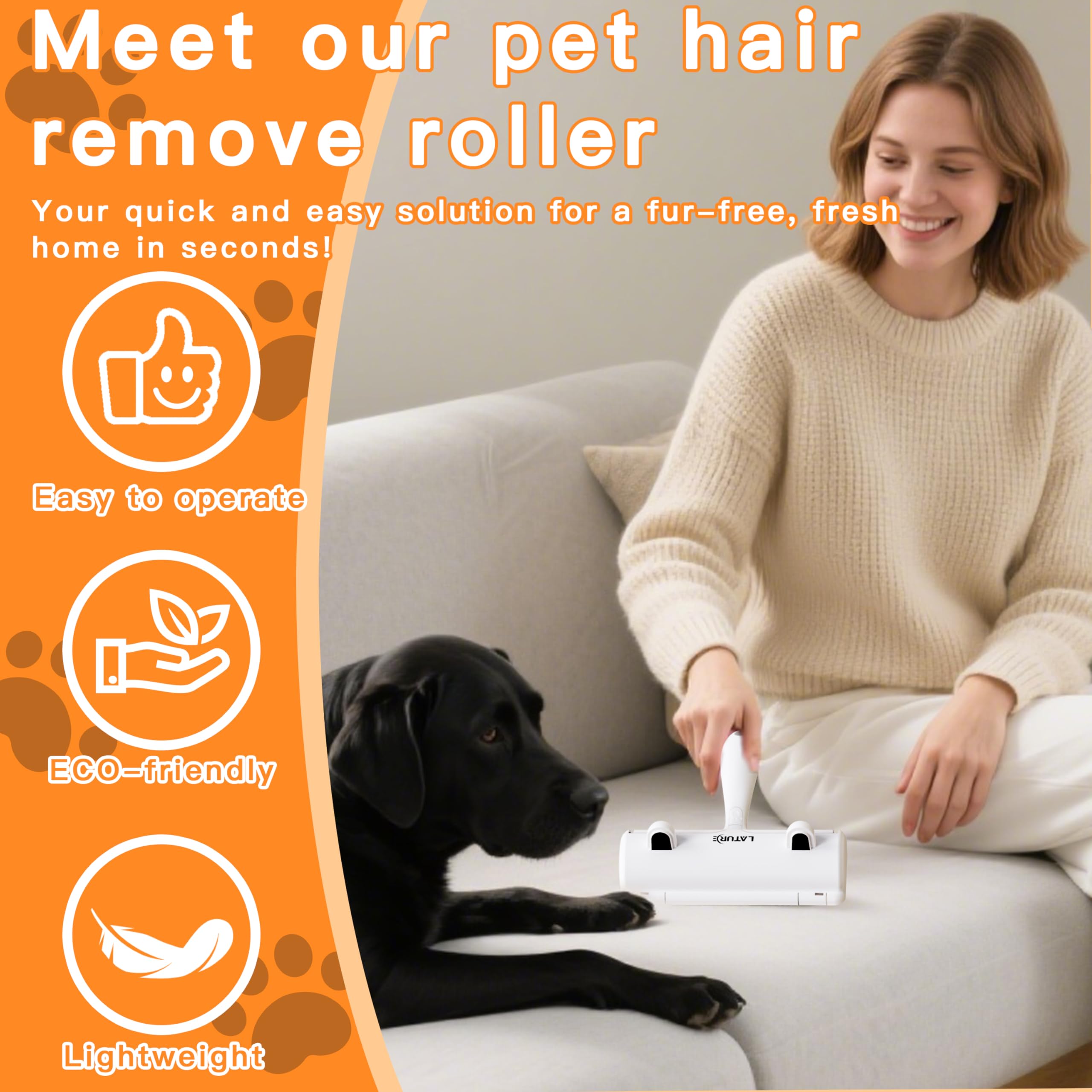 Furry Fun grooming brush in hand for easy brushing session.