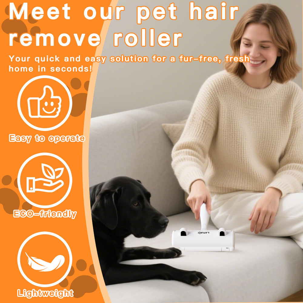 Furry Fun grooming brush in hand for easy brushing session.