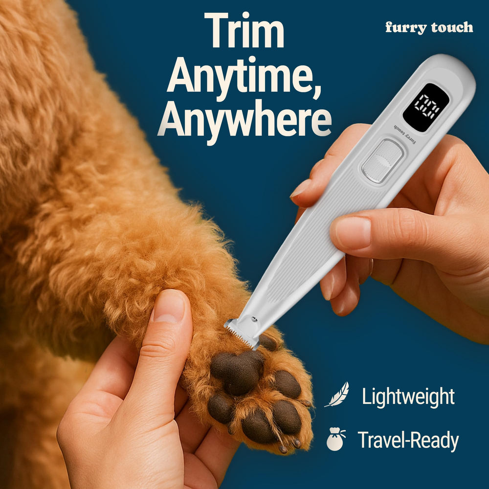Furry Touch paw trimmer travel bag and accessories for on-the-go grooming.