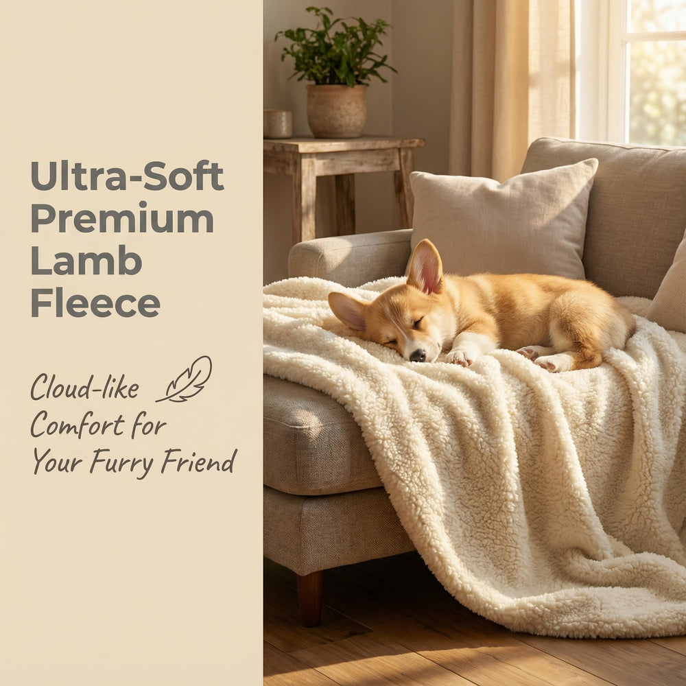 furrybaby dog blanket closeup sherpa texture emphasizes softness and warmth