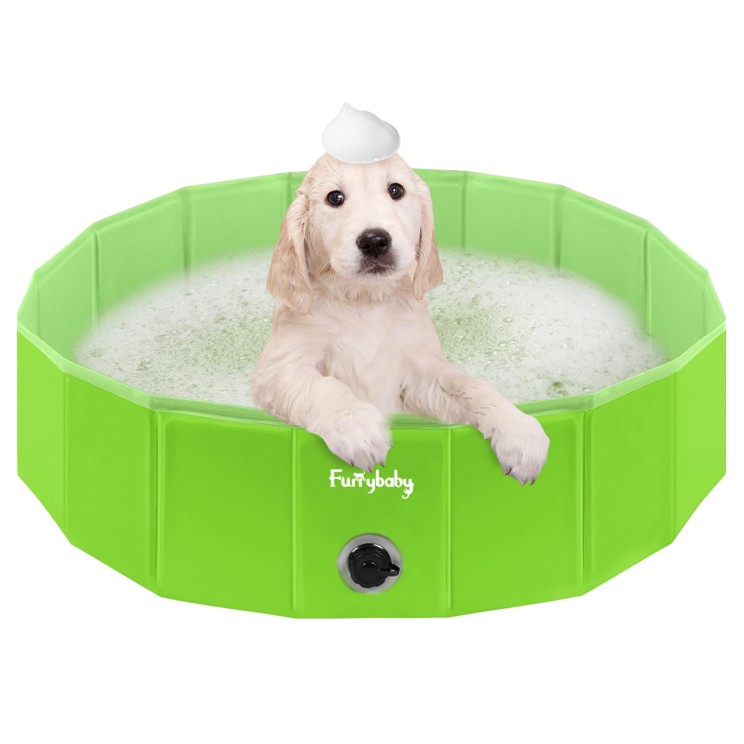 Furrybaby dog pool foldable green 32 with portable outdoor use