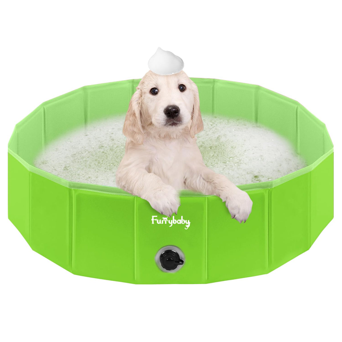 Furrybaby dog pool foldable green 32 with portable outdoor use