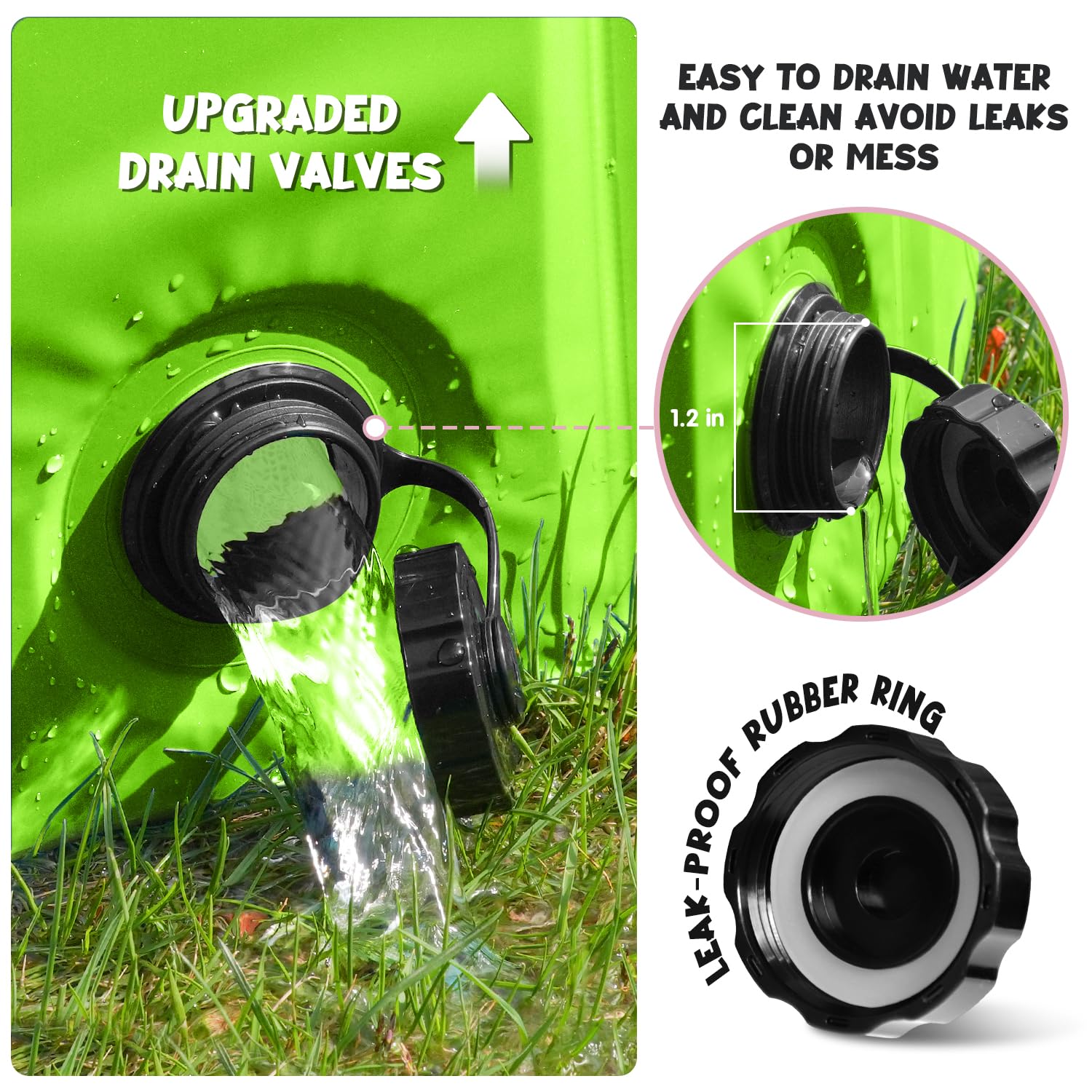 Furrybaby drain-hole easy-release for quick emptying after play