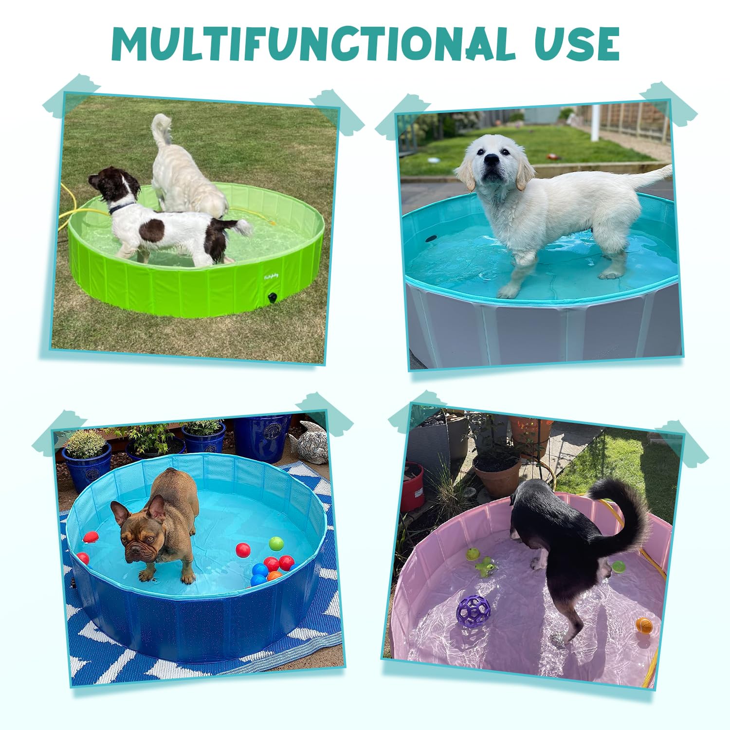 Furrybaby grey inside blue detail emphasizes a safe, pleasant bathing area for pets