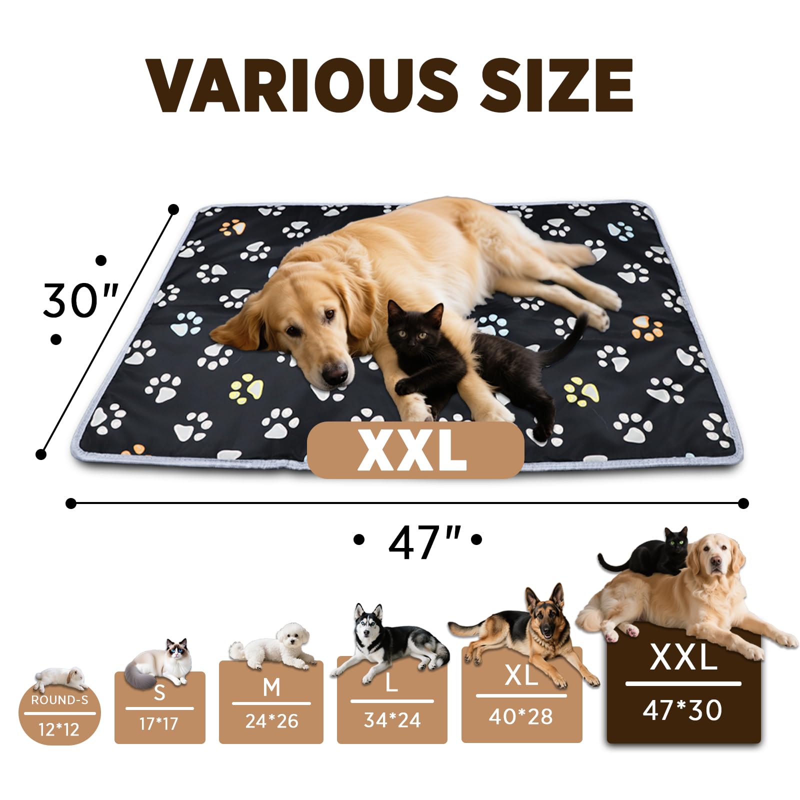 Furrybaby Large Dog Heating Pad chew resistant cord protects pets from nibbling