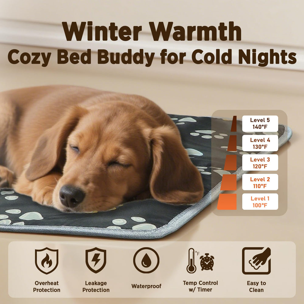 Furrybaby Large Dog Heating Pad side view showing anti bite cord safety