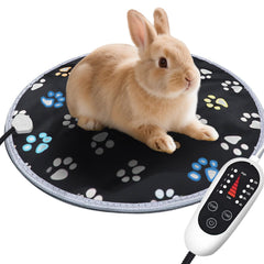 furrybaby pet heating pad round 12in on a dog providing cozy warmth.