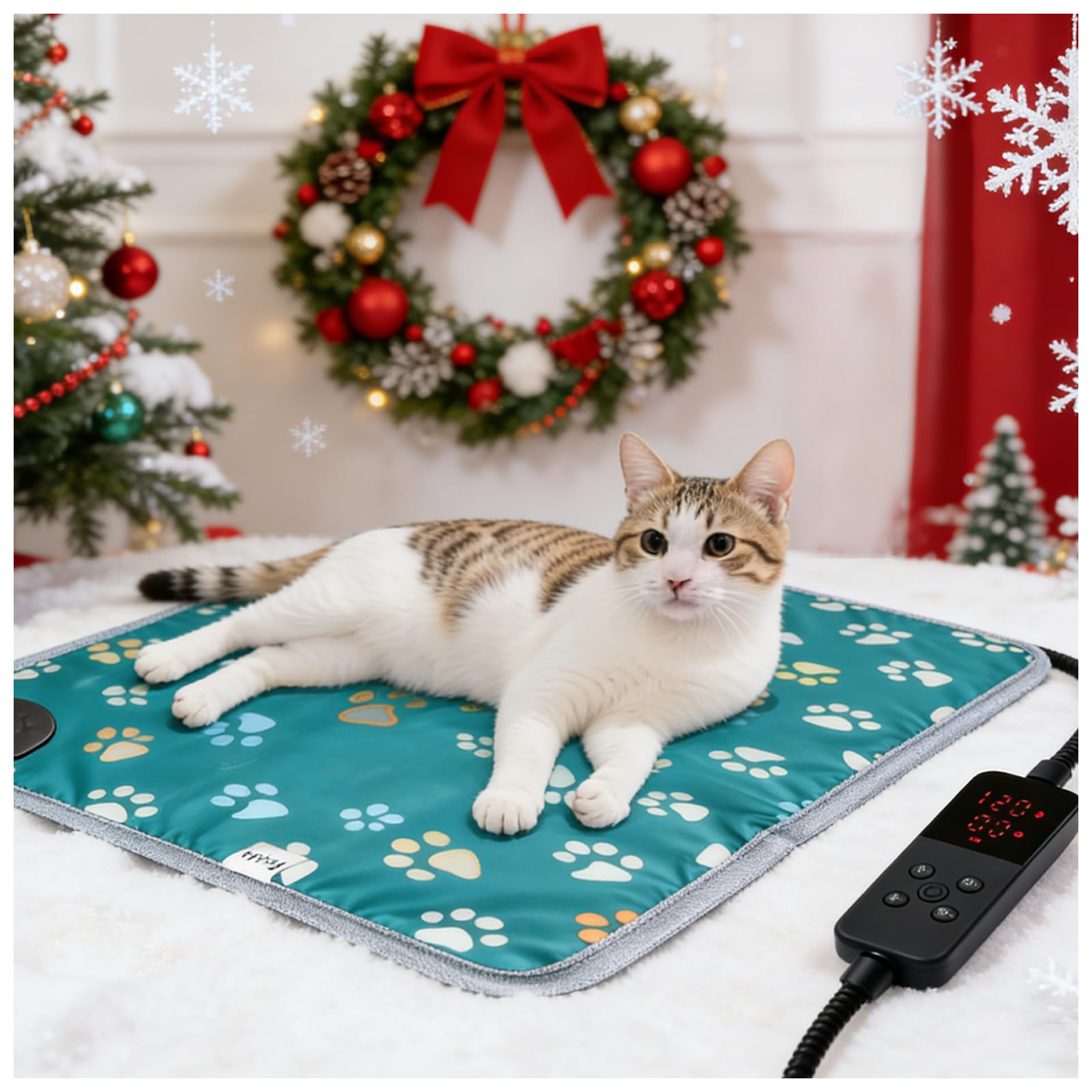 Furrybaby pet heating pad side view highlighting even heat distribution