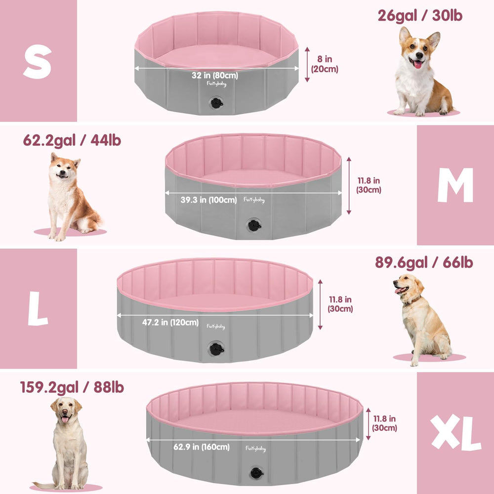 Furrybaby pool non-slip bottom reduces slips during play.