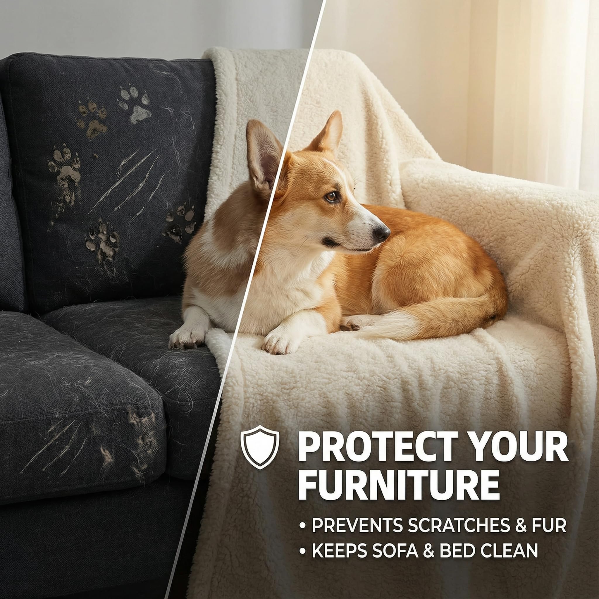 furrybaby washable dog blanket machine washable and keeps softness after washes.